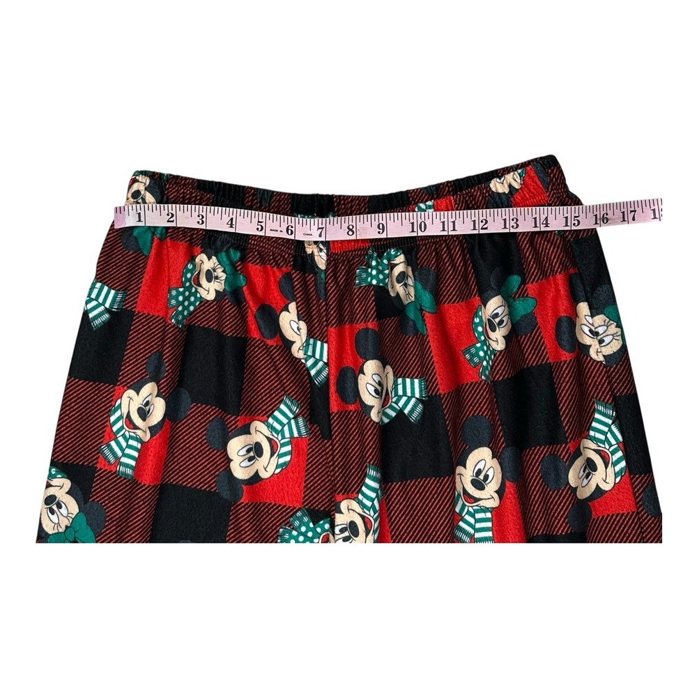 Disney Mickey Mouse Christmas 2 Pc Pajama Set Womens L Long Sleeve Top & Pant - Picture 8 of 12